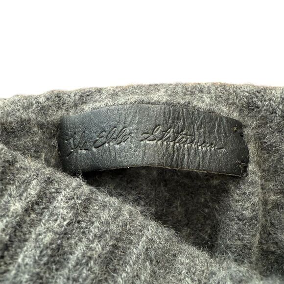 The Elder Statesman Cashmere Sweater Mock Neck Grey Cropped XS - Picture 4 of 8